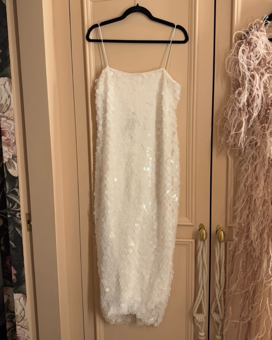 White Sequin Dress - Image 5