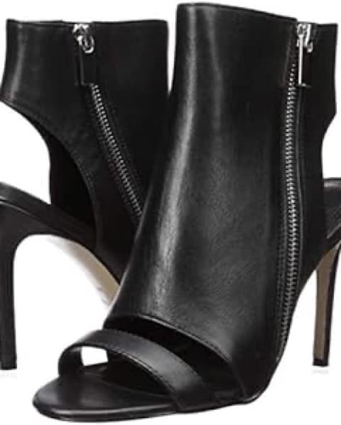Edgy Black Heels Peep Toe - Image 2