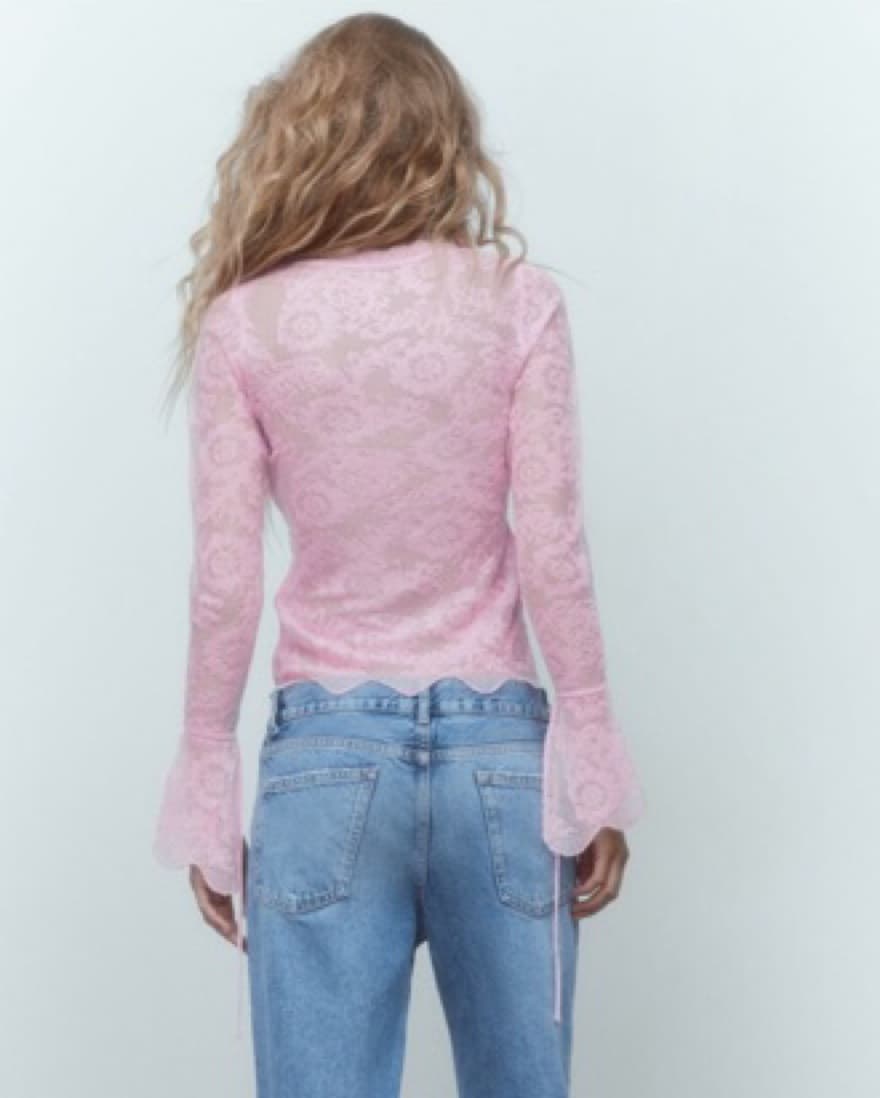 Zara Sheer Lace Top - Image 4