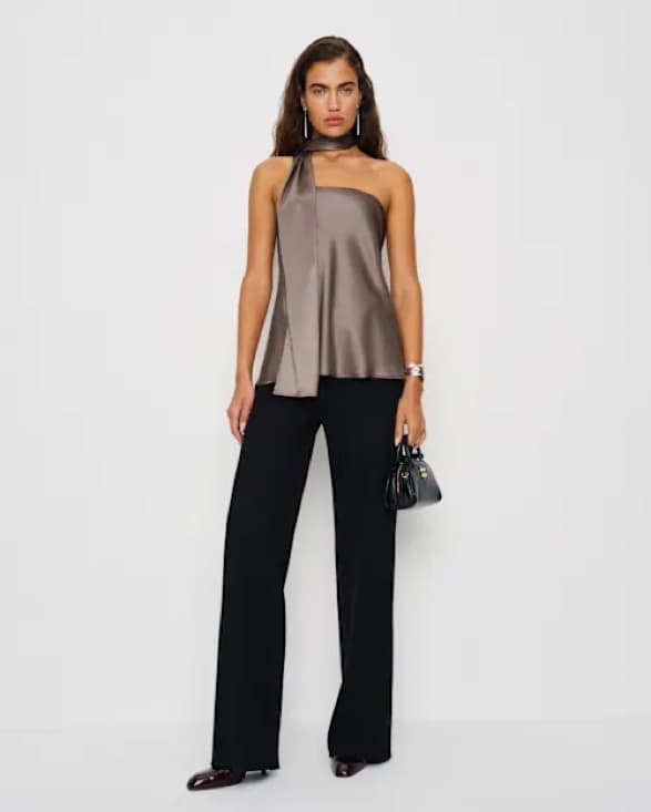 Reformation Sienna Satin Scarf Tube Top  - Image 1