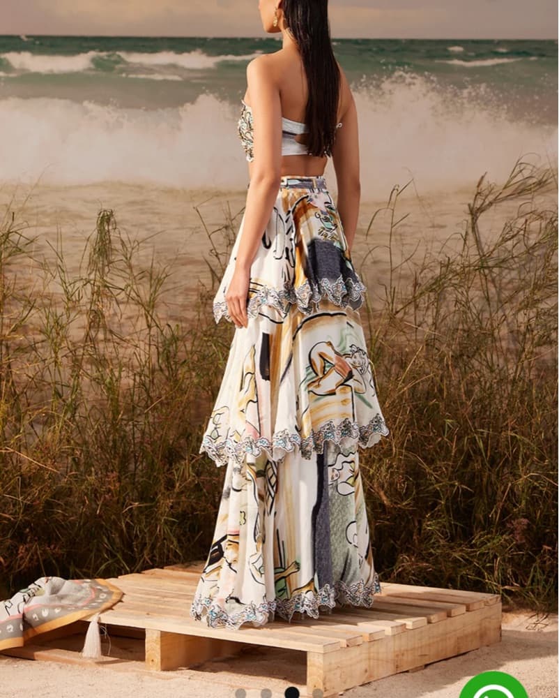 Layered Pattern Skirt - Shivan & Narresh - Image 3