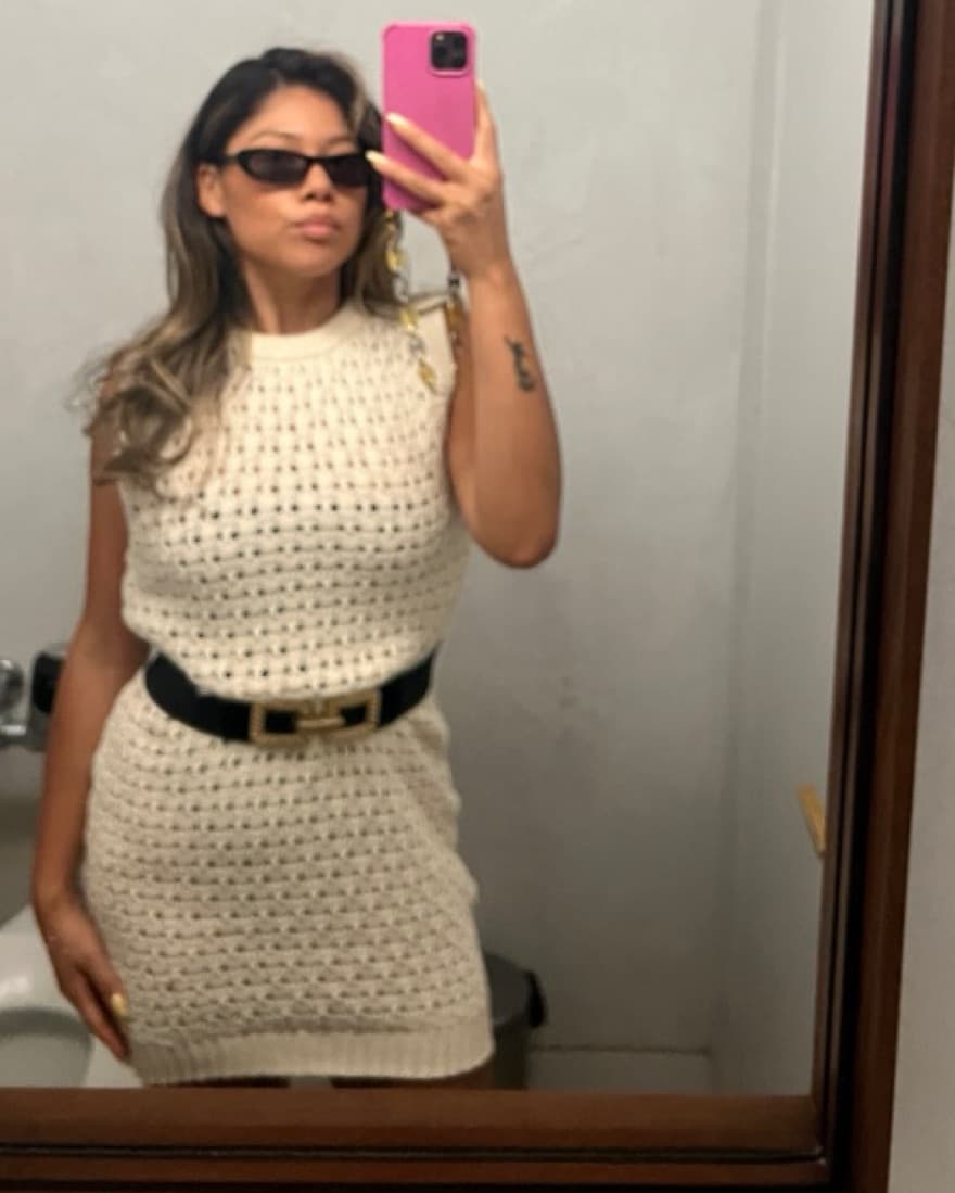 Zara Knit Cream Dress  - Image 4
