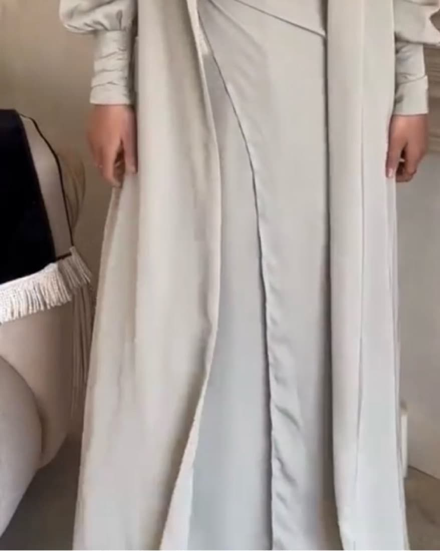 Abaya Sets 3 Piece Formal Blue  - Image 4