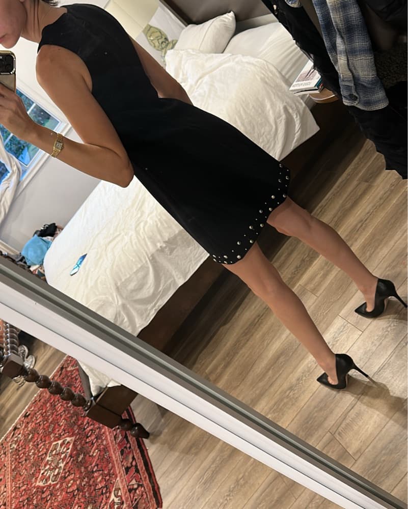 Elegant Black Studded Dress - Image 2