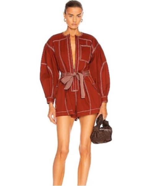 Ulla Johnson Red/Brown Romper - Image 1