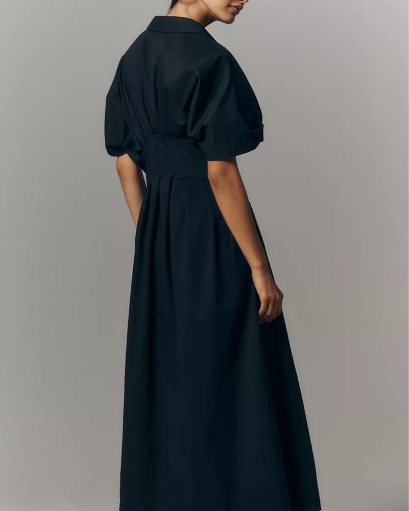 Exquise | The Tobie Shirt Dress in Black - Image 3