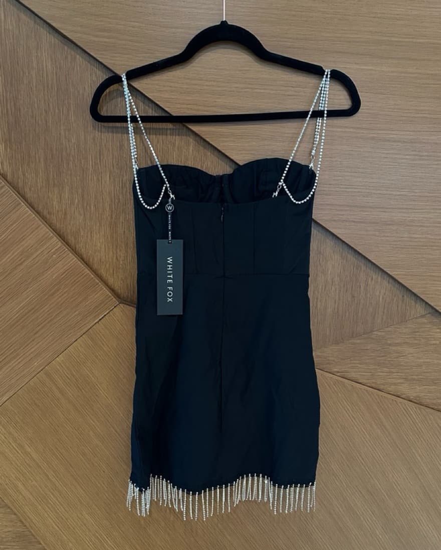 Black Shining Bright Mini Dress - Image 2