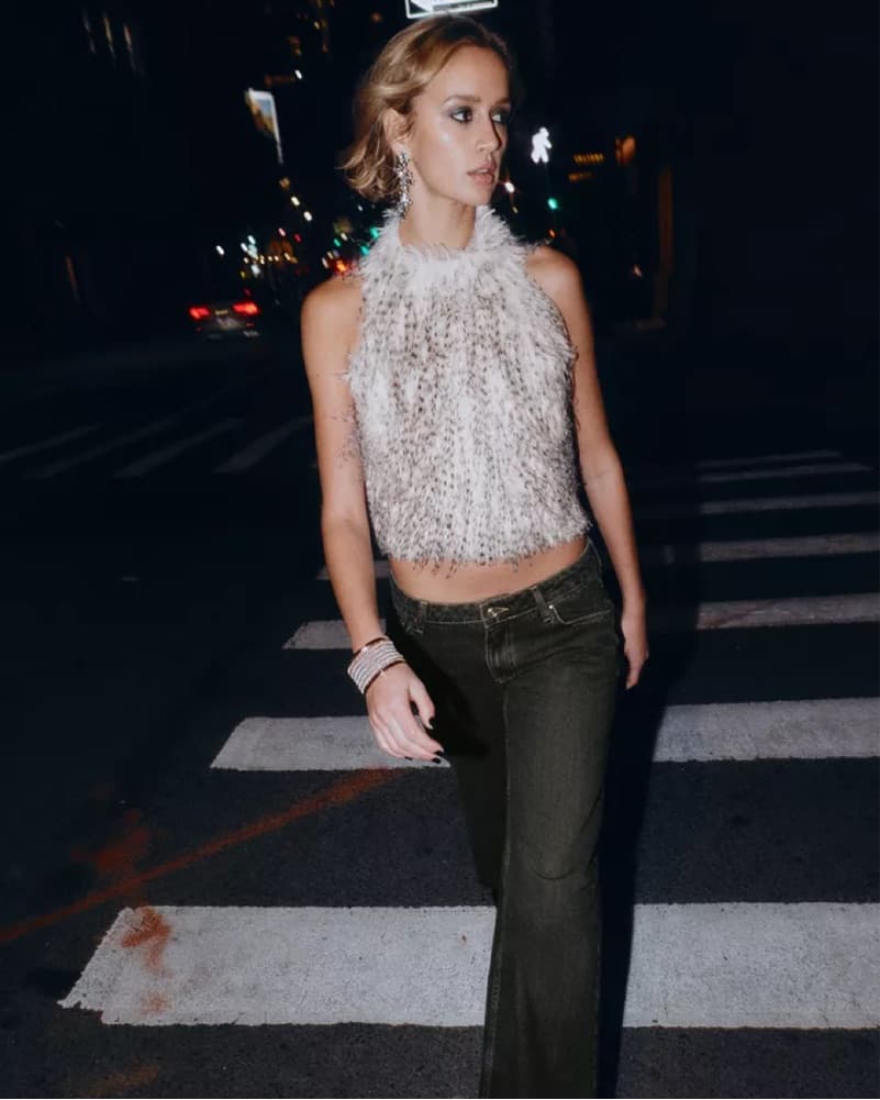 Zara Faux Fur Top - Image 1