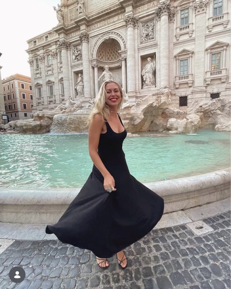 Black Midi Dress - Image 1