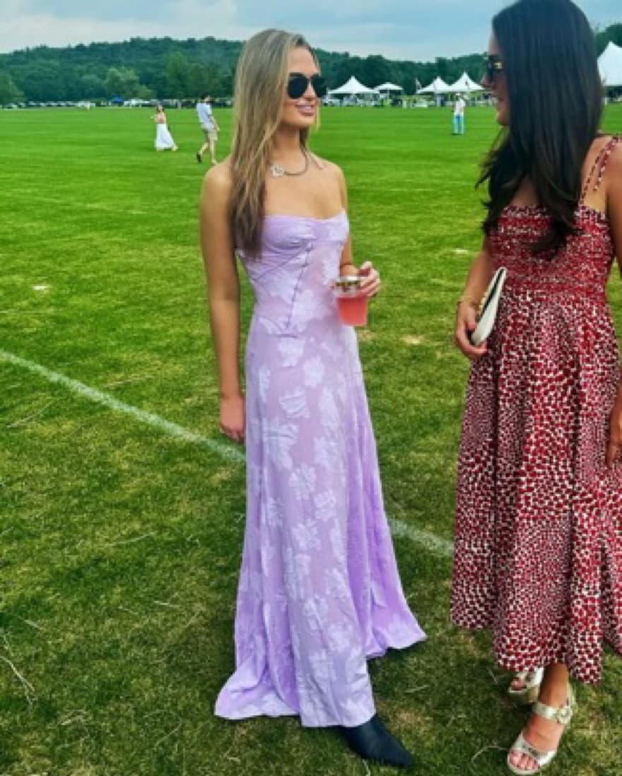 Seren blush Sheer Lace Up Gown  - Image 1
