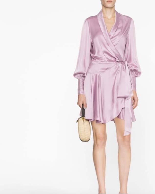 Zimmermann Silk-satin Wrap Dress - Image 2