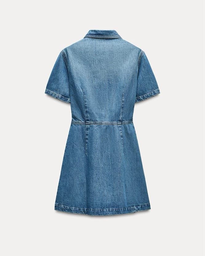 Zara Denim Mini Dress - Image 2