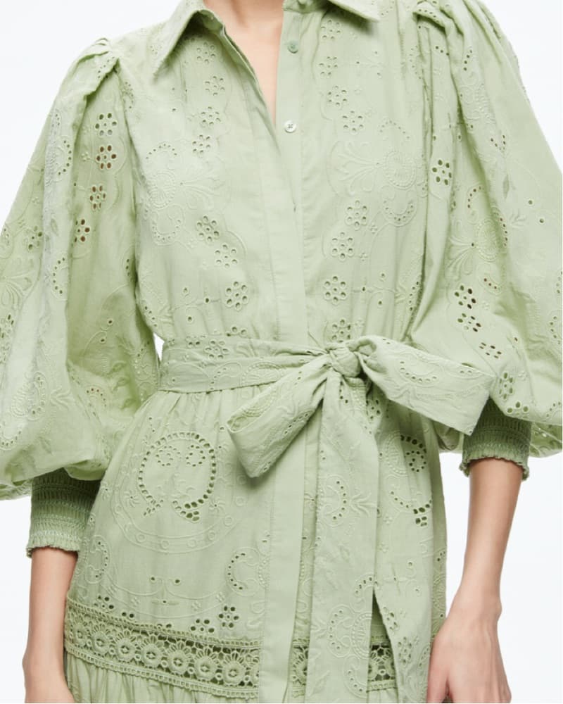 Alice & Olivia Lilly Collared Eyelet  - Image 5