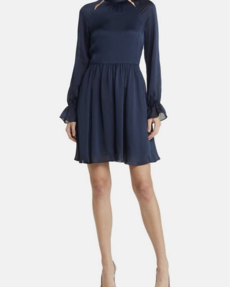 Ted Baker Blue Satin Dress - Image 1