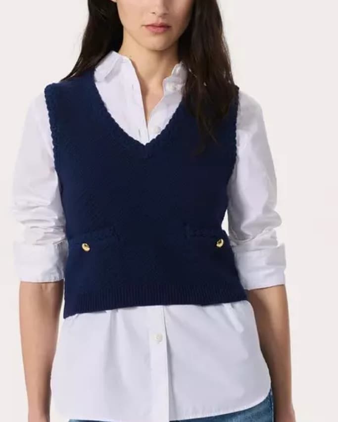 INDIGO CLAIRE VNECK VEST - Image 2