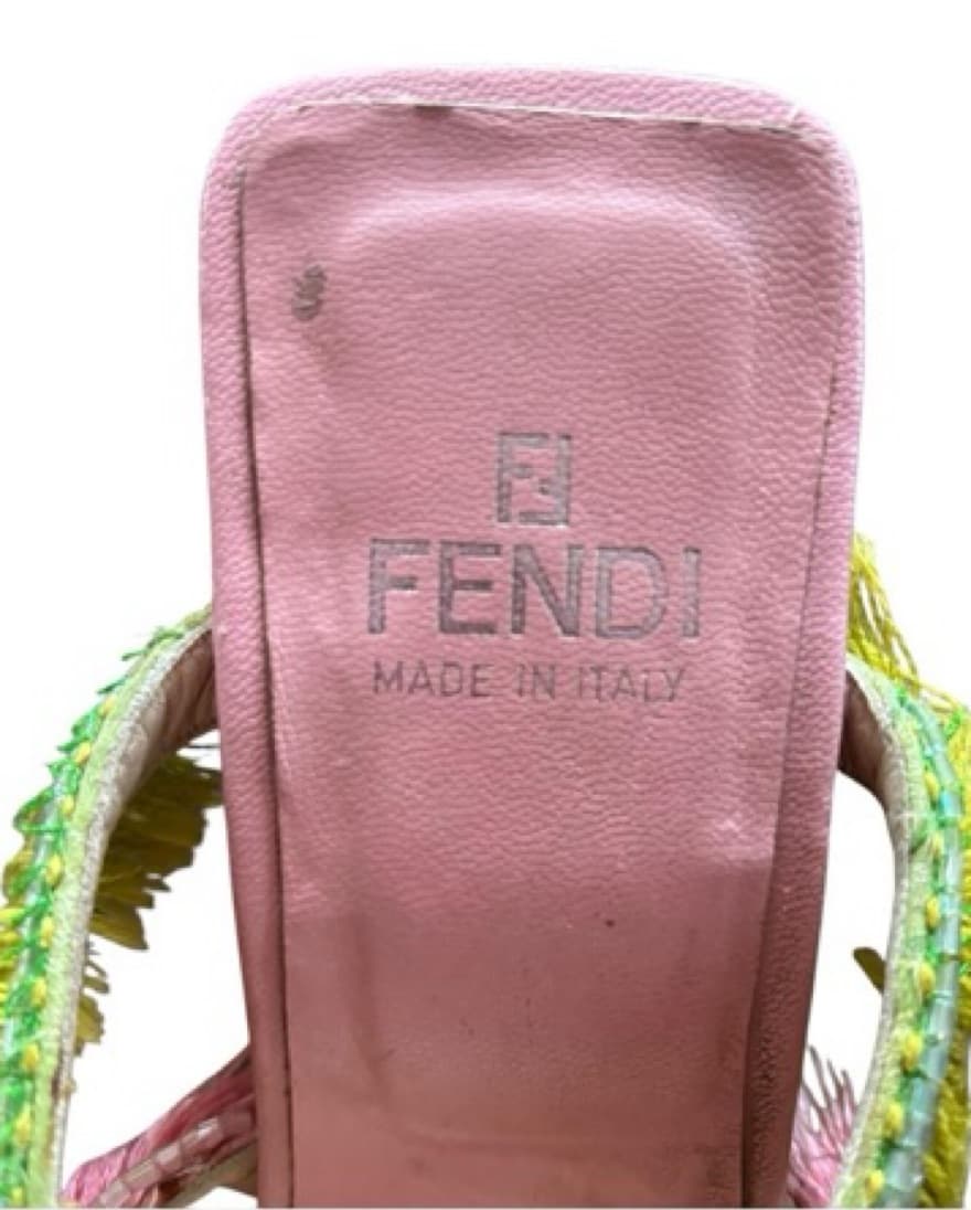 Fendi Fringe Mules - Image 3