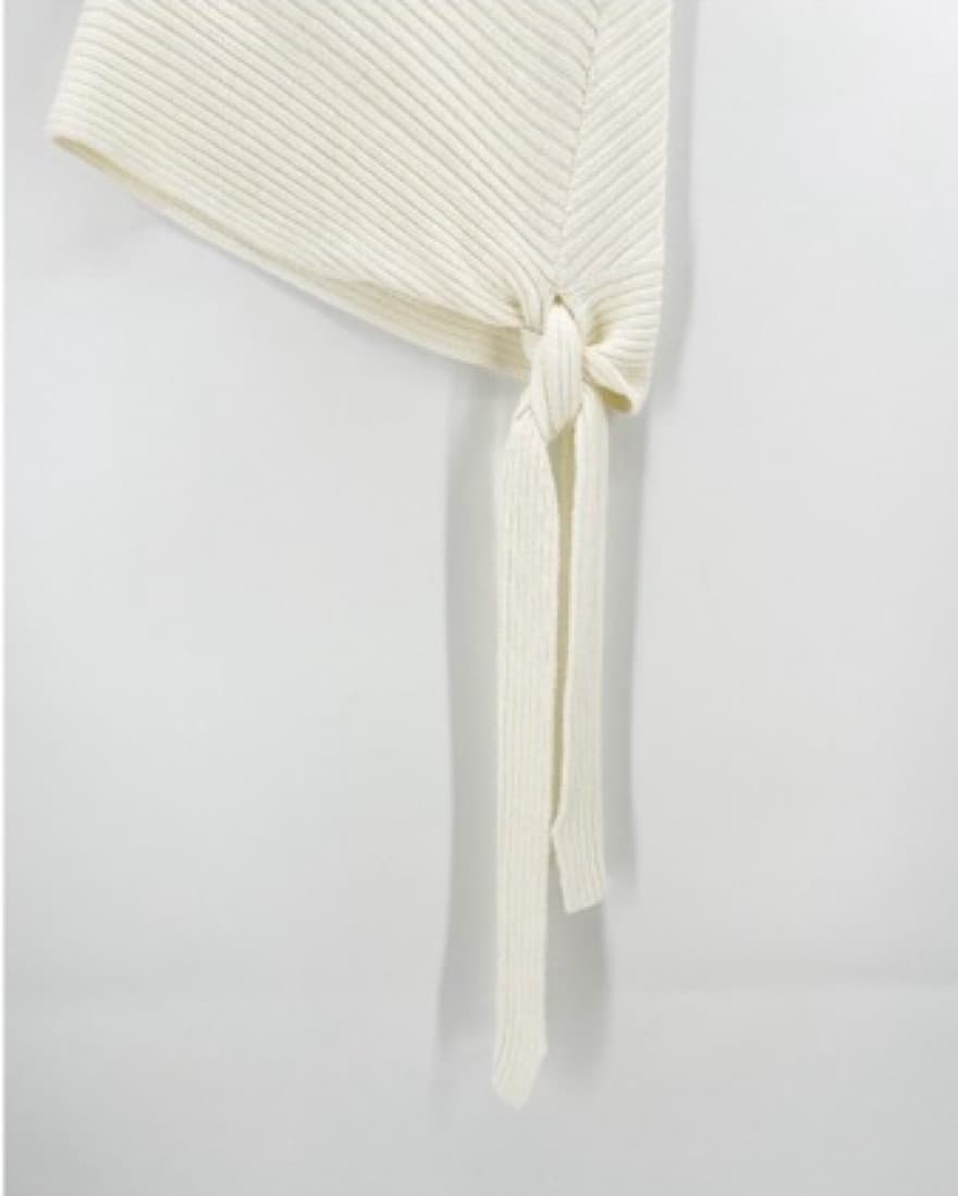 Dion Lee Diagonal Ribbed-Knit Tie Top - Image 1