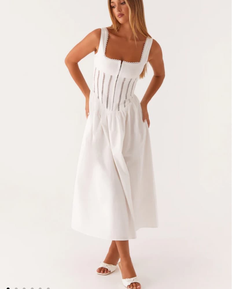 White Midi/Maxi Summer Dress - Image 1