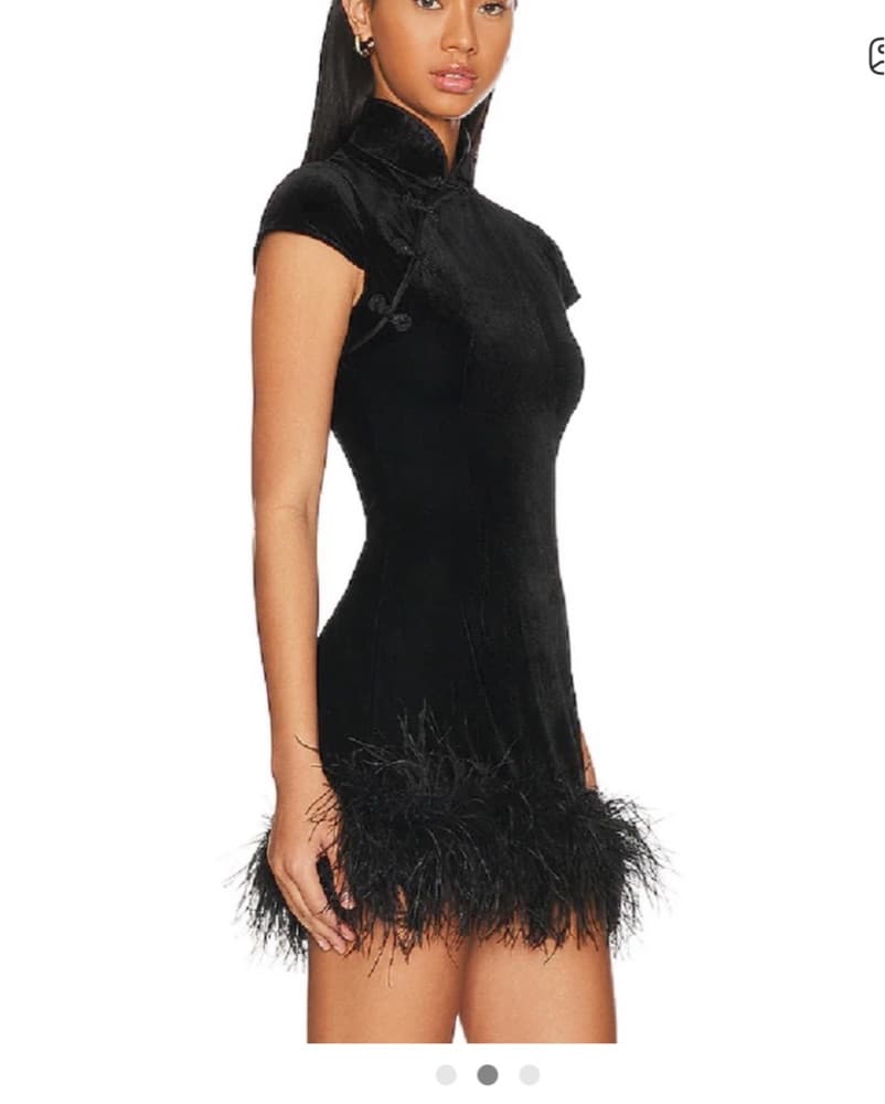 Morgan Dress in Black SAU LEE  - Image 2