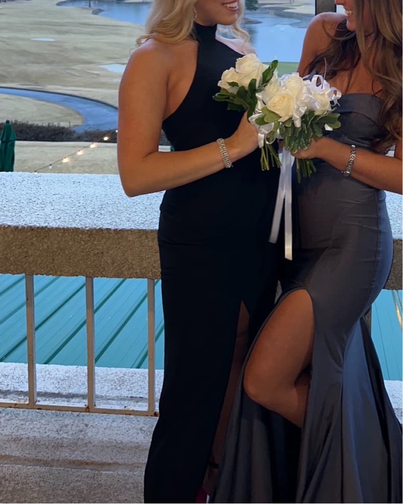 Revolve Halter Dress with Slit  - Image 3