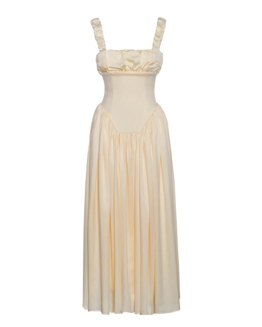 Miss Circle Cream Corset Maxi Dress  - Image 4