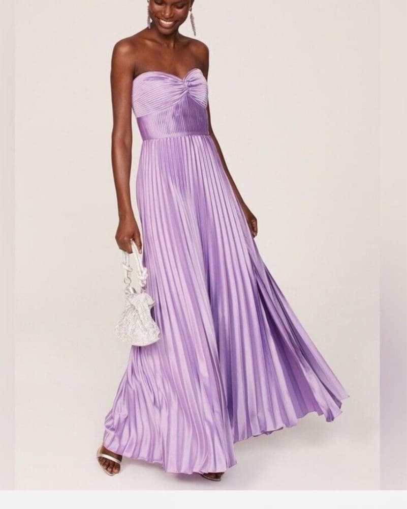 strapless maxi dress with scarf Scarf-Detail Gown in Spring Green la femme dans l'art SpringSale:25% The included sash scarf Color:White (As Picture)