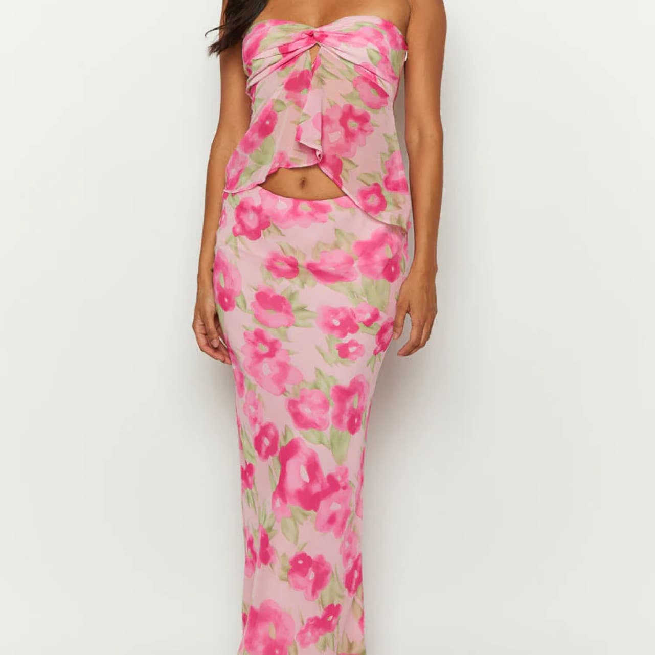 BEGINNING BOUTIQUE- Pink Floral Set - Image 4