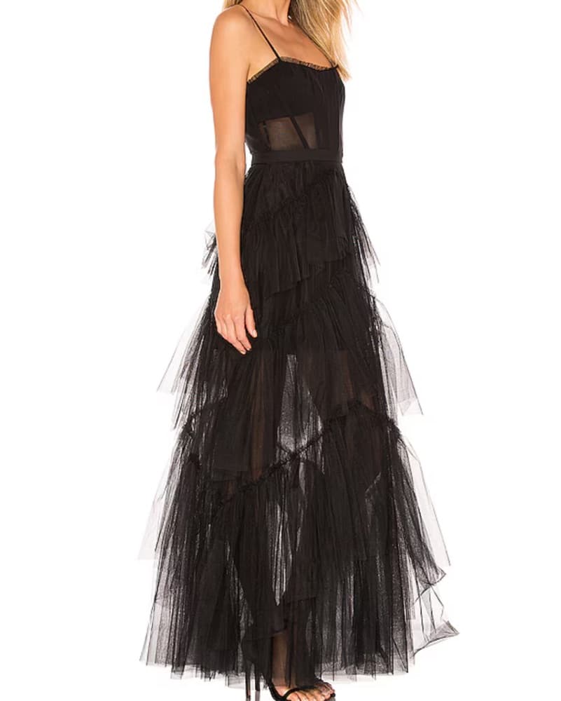 Bebe Revolve Tiered Corset Ruffle Gown - Image 2