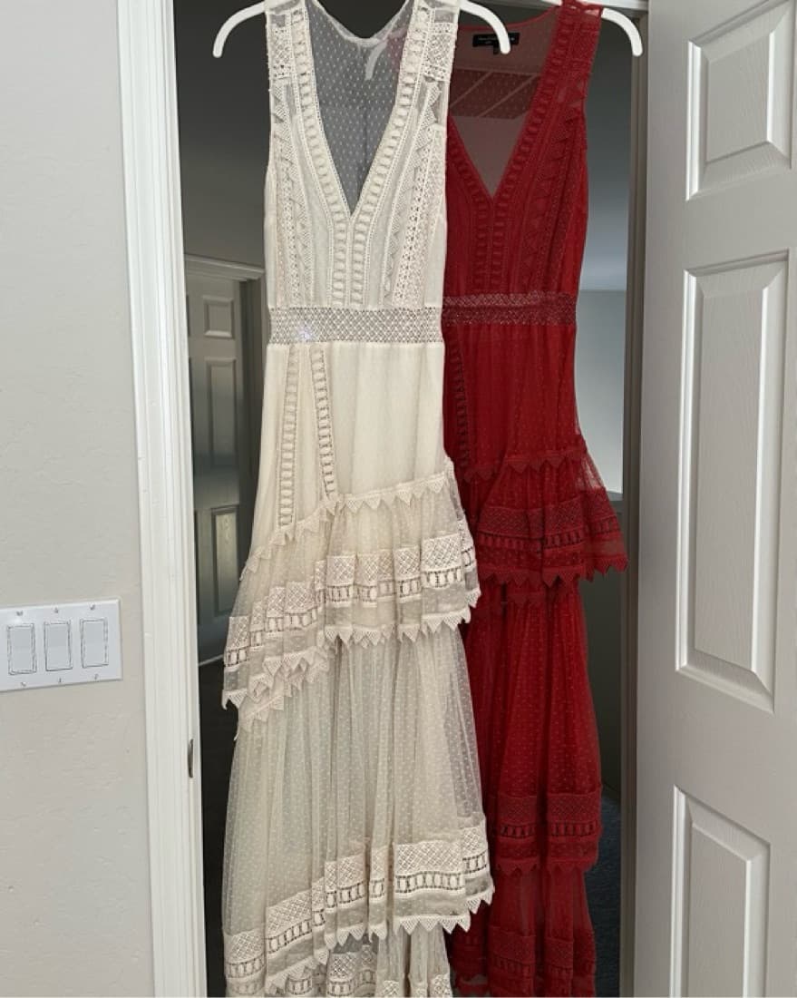 REVOLVE Red Valence Lace Maxi Dress  - Image 3
