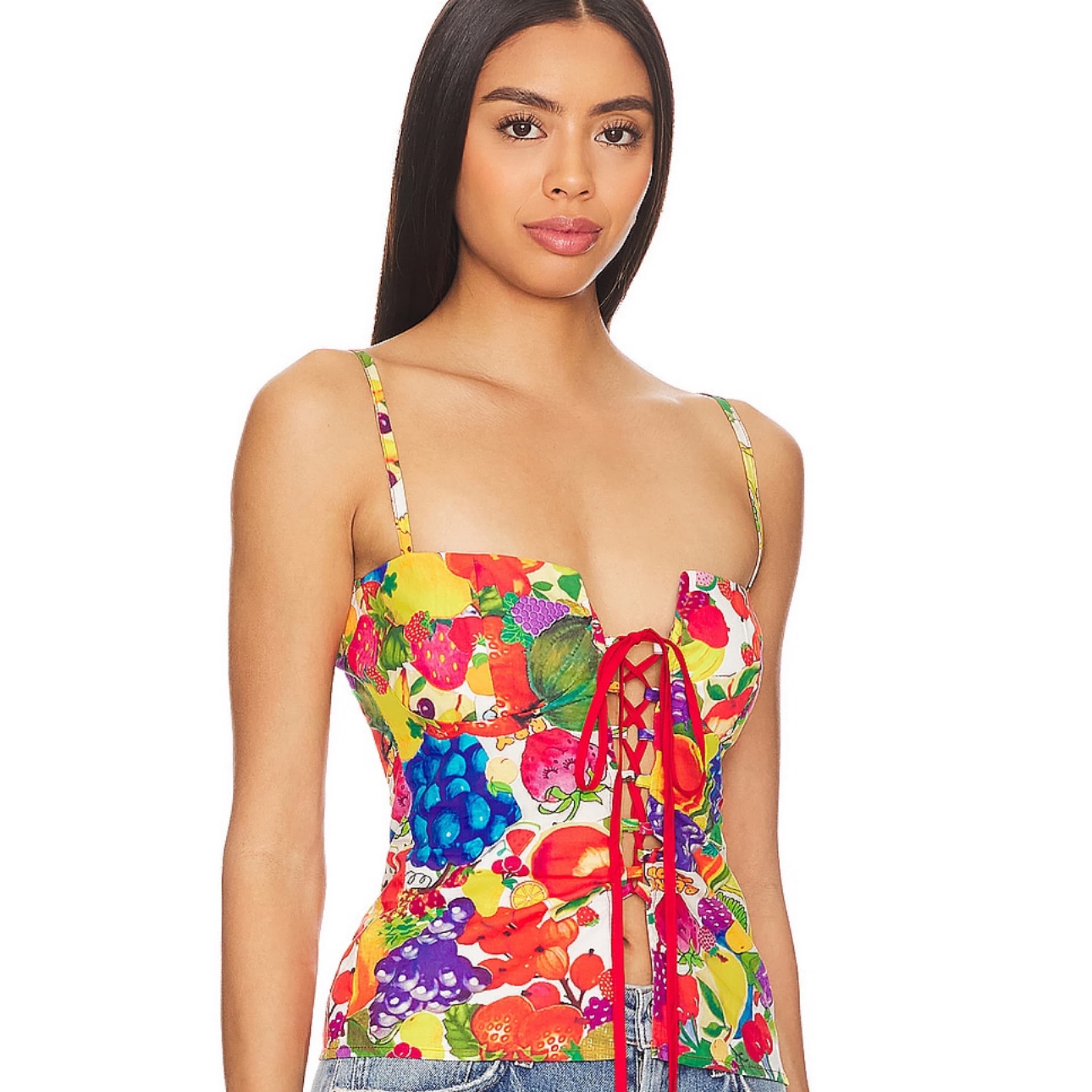 Fruit Print Corset Top From Revolve - Image 2