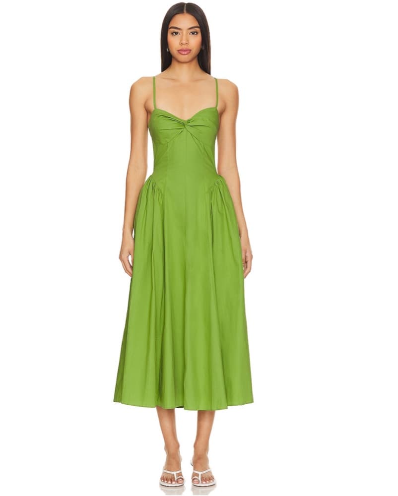 Nia - Destene Dress In Pesto - Image 1