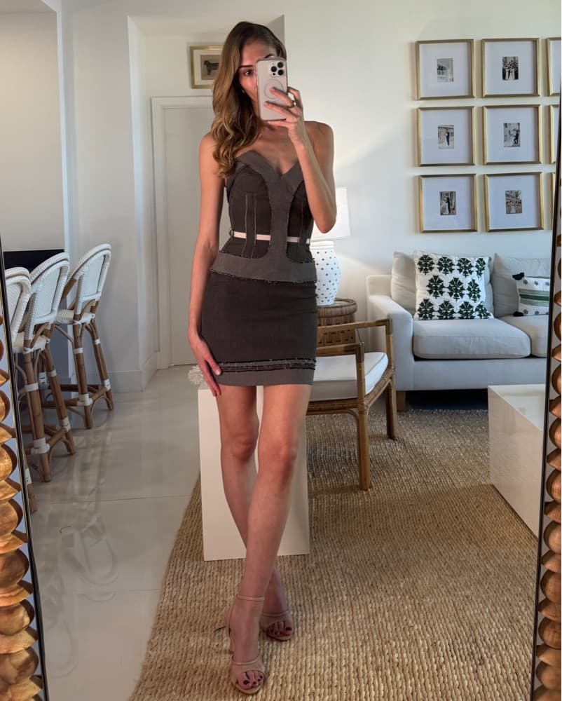 Stella McCartney Denim Dress | Western Mini Dress, Going Out Dress, Sexy Mini Dress  - Image 1