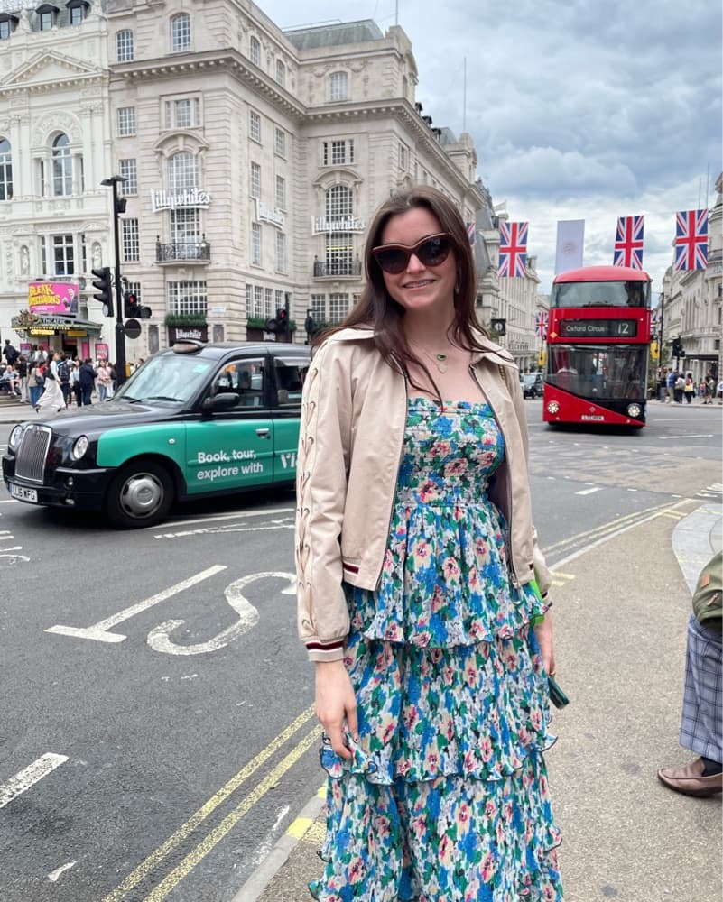 GANNI Tiered Floral Midi Dress - Image 3