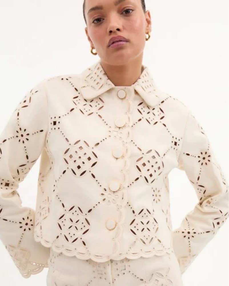 Veronica Beard Adelaide Eyelet Jacket 4 - Image 5