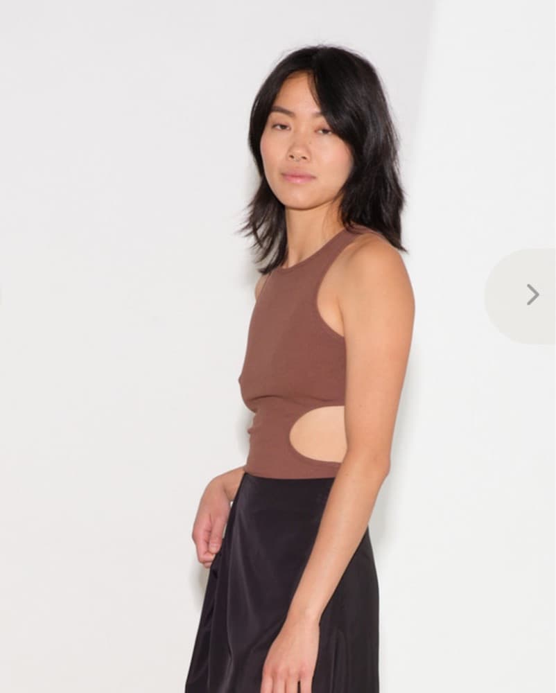 Sandy Liang Slight Tank In Cocoa - Image 3
