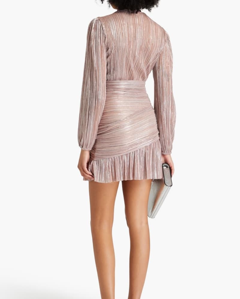 Maje Lurex Draped Dress - Image 2