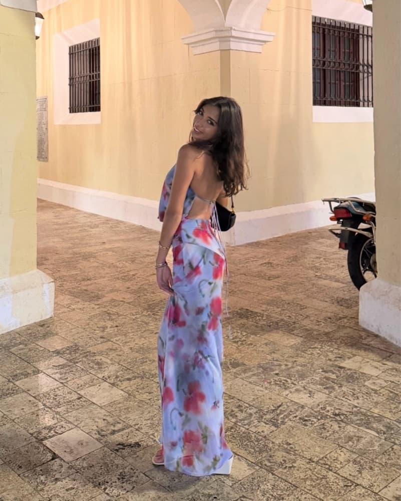 Halter floral maxi dress - Image 3