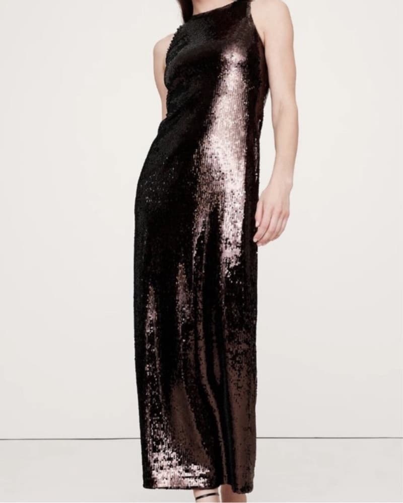 Brown Sequin Dress - Image 3