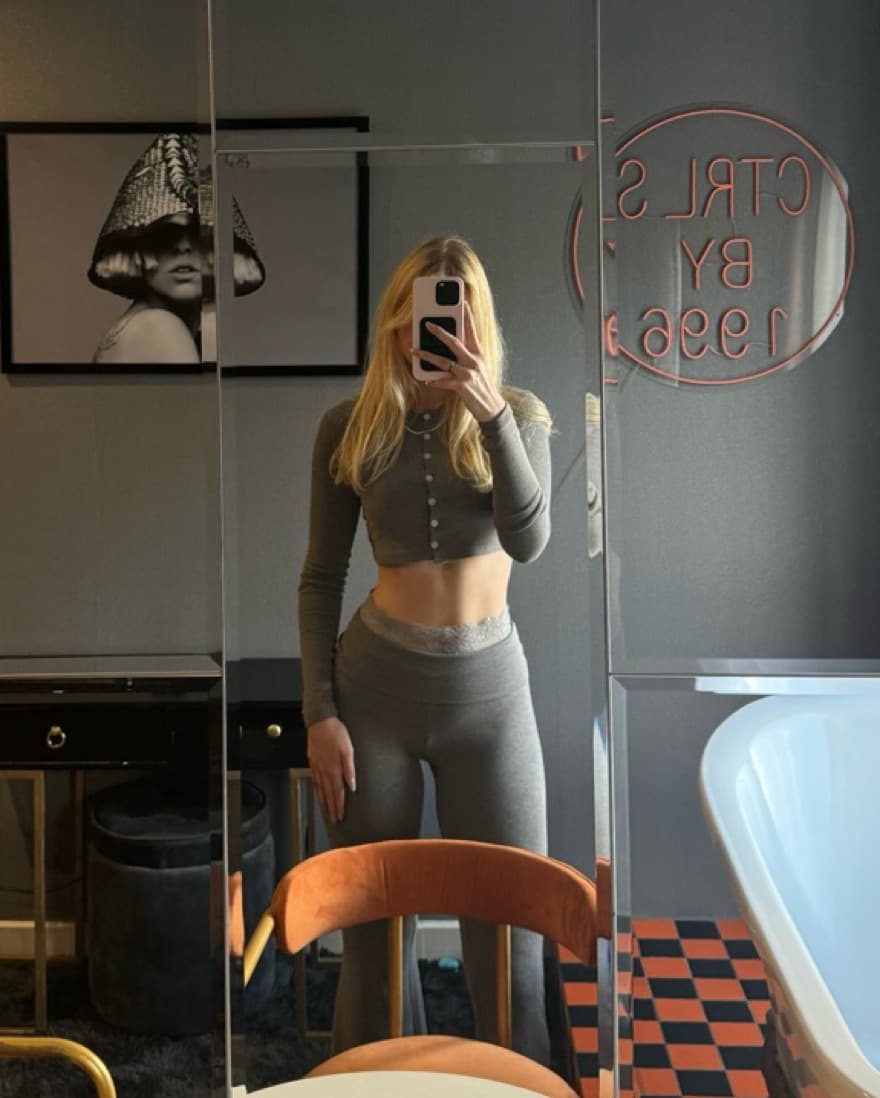 Grey Set With Lace Detail - Image 3