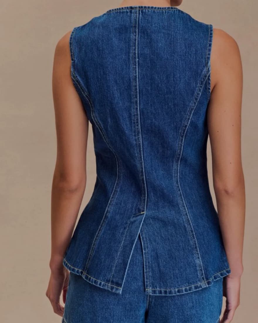 Meshki Able Denim Button Up Set - Image 3