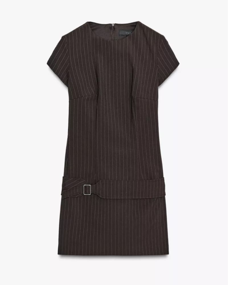 Belted Brown Dress - Image 1