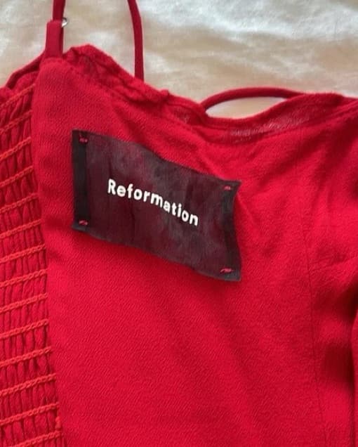 Red Reformation Dress - Image 4