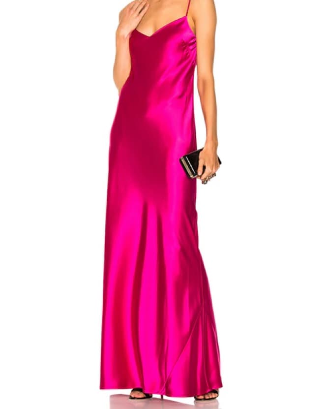 Galvan London Silk Slip Dress Pink 6 - Image 1