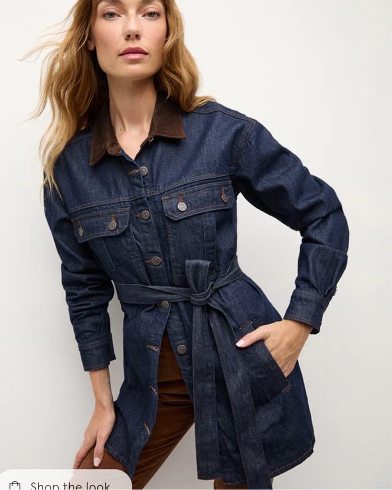 Veronica Beard Mikaela Shacket With Cord - Image 1