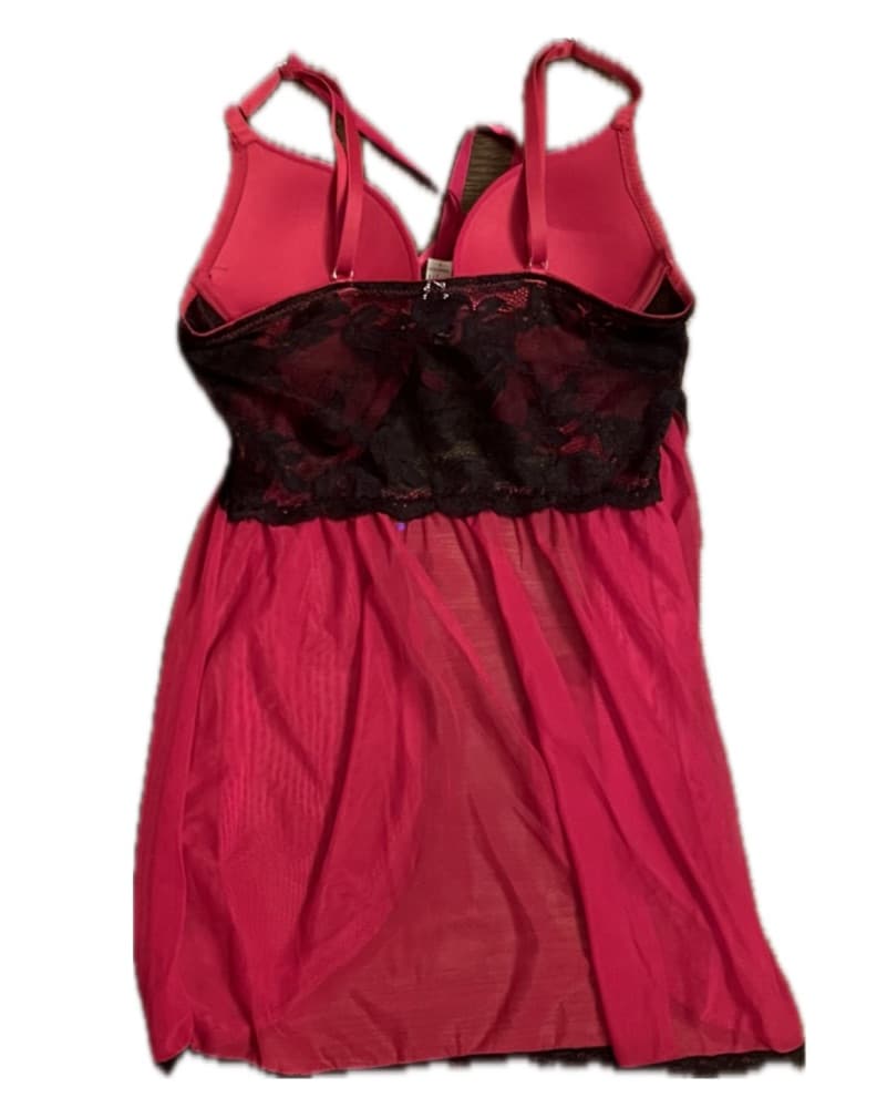 Babydoll Dress w Black Lace Accents  - Image 2