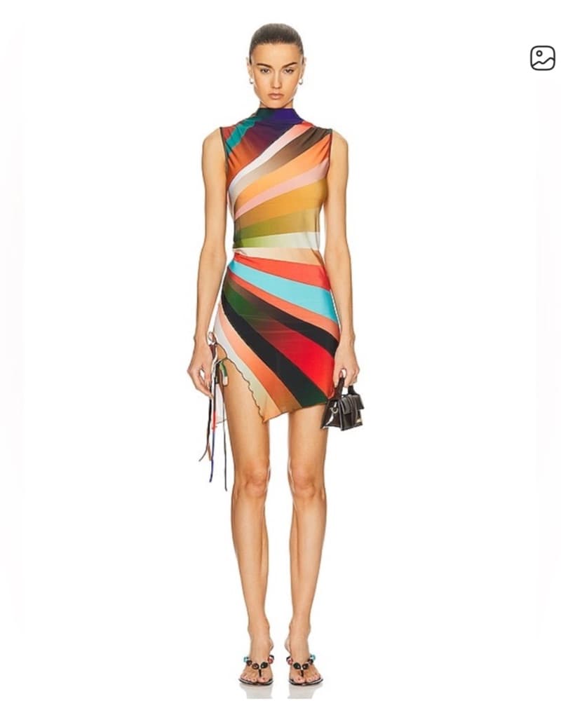 Siedrés Nisha Short Multicolored Dress - Image 1