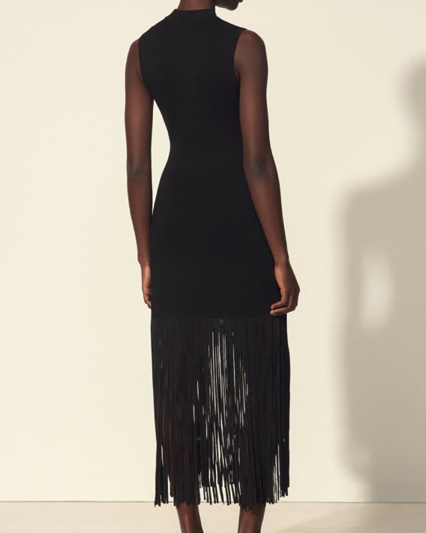 Sandro Fringe Dress - Image 3