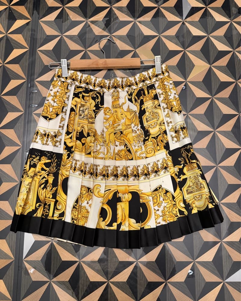 Versace Silk Mini Skirt | 40 - Image 3