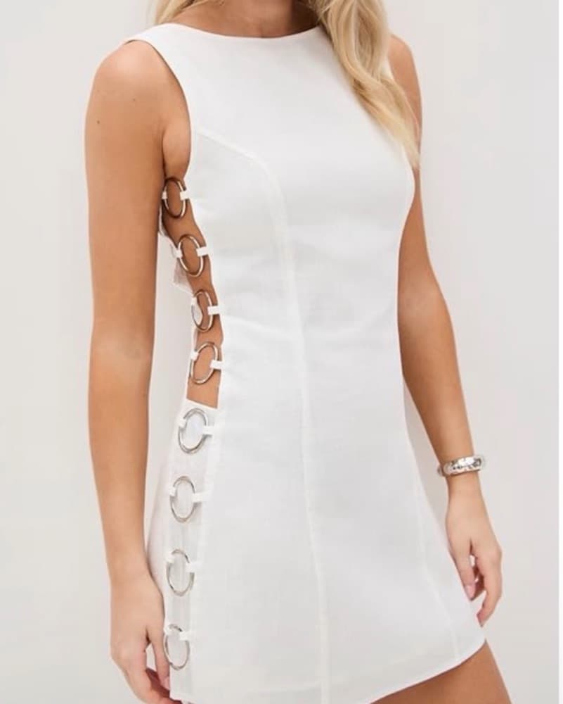 Vrg Grl Linen Mini Dress - Image 3