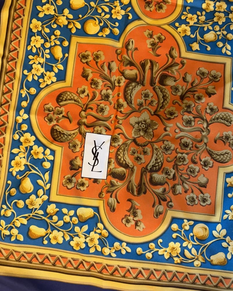 Saint Lauren Silk Scarf - Image 2